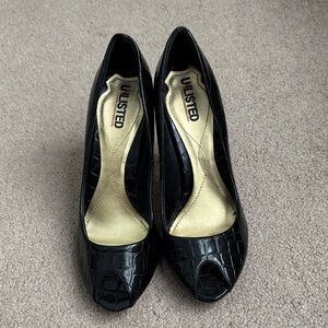 Black Peep Toe Women's Shoes